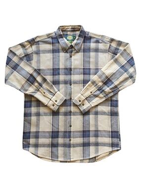 Cabela’s Vintage Heavyweight Plaid Flannel Shirt Men’s LT 100% Cotton